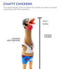 Charming Pet Squawkers Earl Latex Rubber Chicken Interactive Dog Toy