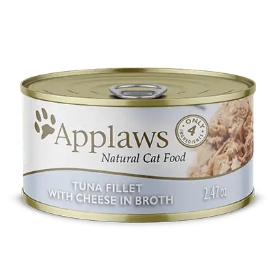 Applaws Natural Wet Cat Food Tuna Fillet with Cheese in Broth