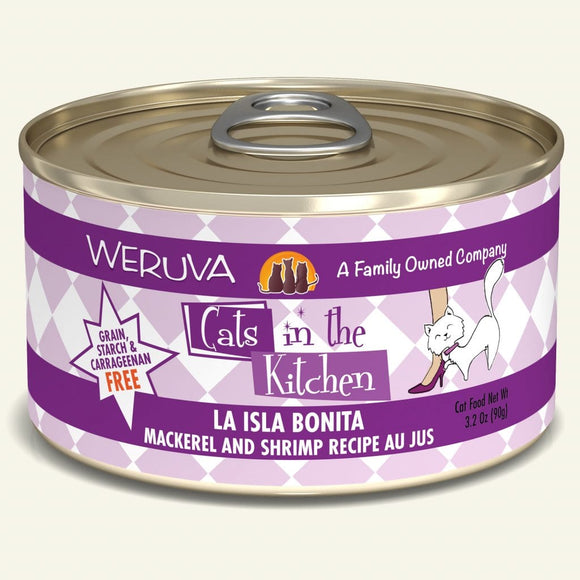 Weruva La Isla Bonita Mackerel and Shrimp Recipe Au Jus Canned Cat Food