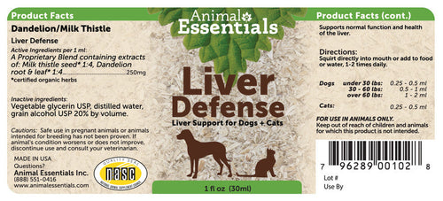 Animal Essentials Liver Defense Bottle