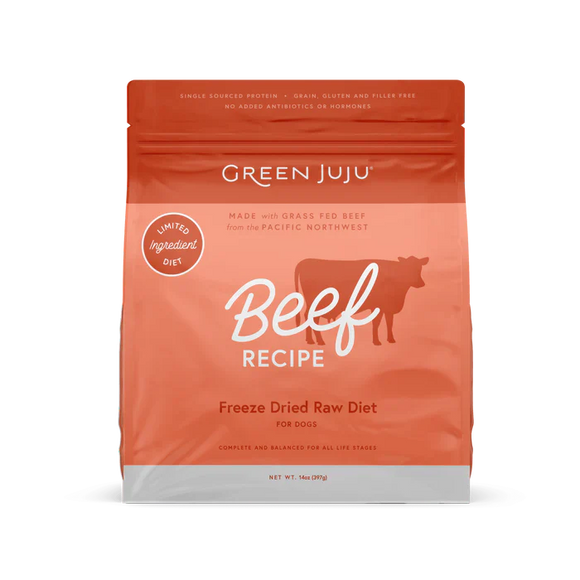 Green Juju Freeze Dried Raw Beef for Dogs (14 oz)