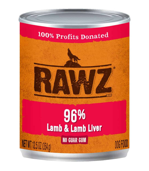 Rawz 96% Lamb & Lamb Liver Dog Food