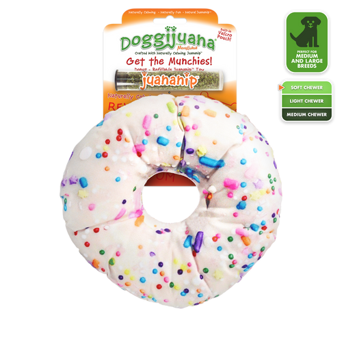 Doggijuana Get the Munchies Refillable Donut Toy