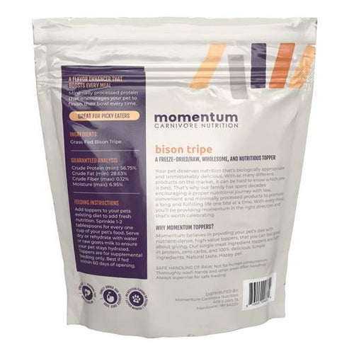 Momentum Carnivore Nutrition Bison Tripe Topper Freeze Dried Raw