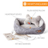 K&H Mother's Heartbeat Heated Puppy Pet Bed with Bone Pillow