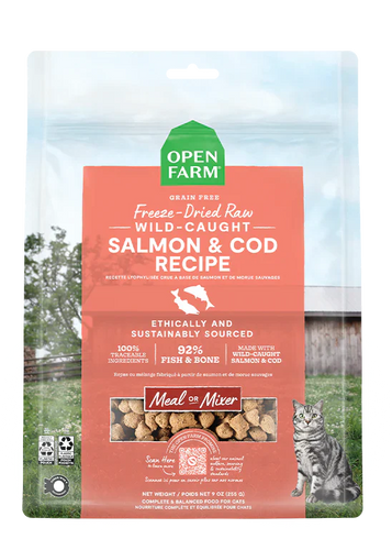 Open Farm Wild-Caught Salmon & Cod Freeze Dried Raw Cat Food