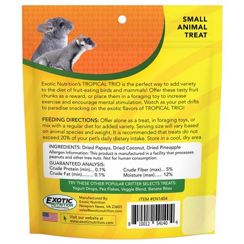 Exotic Nutrition Critter Selects Tropical Trio