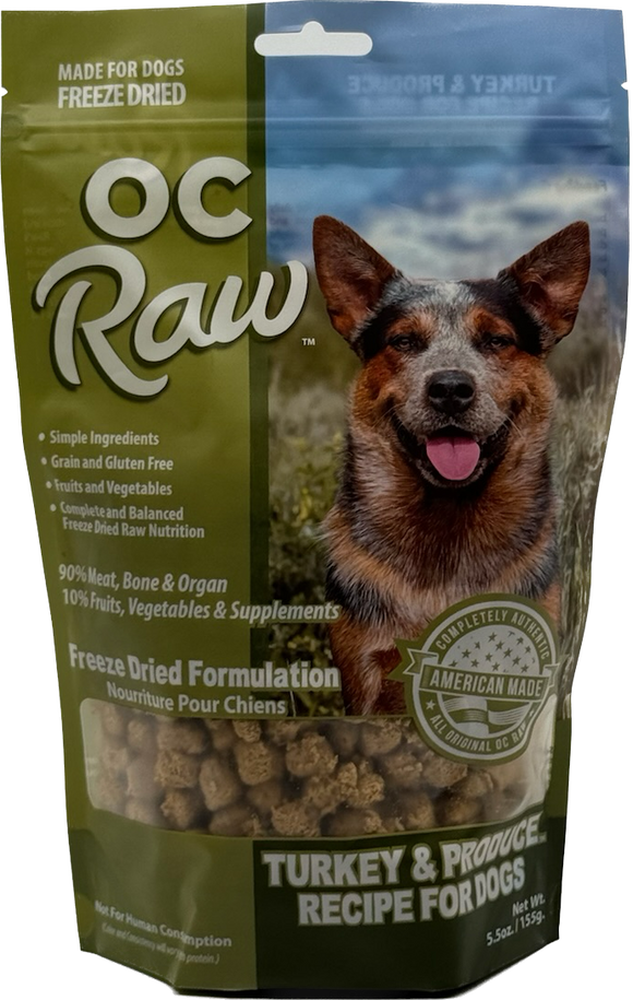 OC Raw Freeze Dried Meaty Rox Turkey & Produce