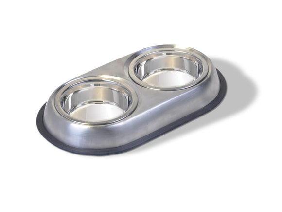 Van Ness Heavyweight Small Stainless Steel Double Dish