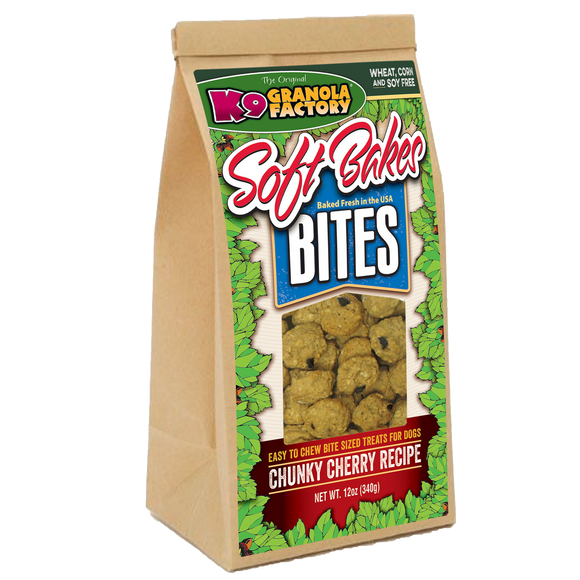 K9 Granola Factory Soft Bakes Bites, Chunky Cherry Recipe Dog Treats