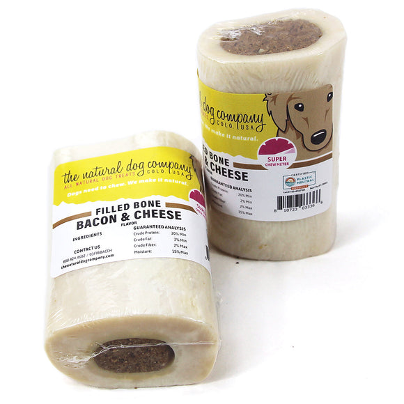 The Natural Dog Company Filled Bone - Bacon and Cheese Flavor