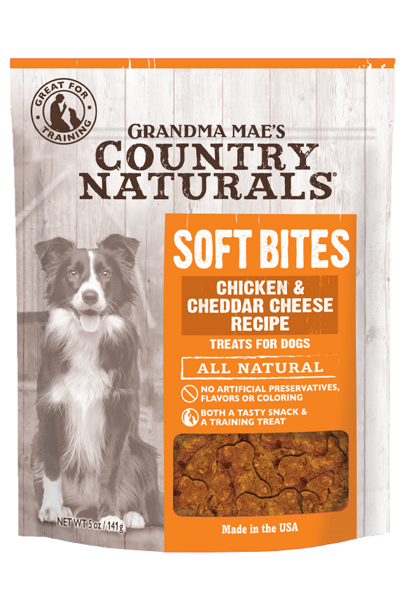 Grandma Mae's Country Naturals Soft Bites Chicken & Cheddar Dog Treats