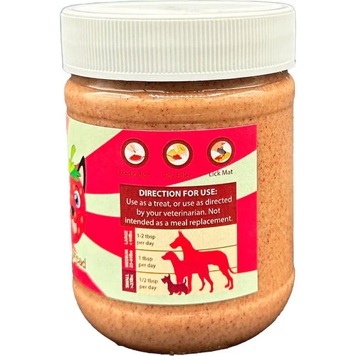 Poochie Butter Strawberry Flavored Dog Peanut Butter Jar Dog Treats