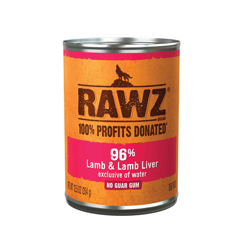 Rawz 96% Lamb & Lamb Liver Dog Food