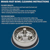 Brake-Fast Standard Stainless-Steel Slow Feed Dog Bowl