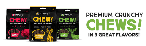 Etta Says! Chewy! Premium Crunchy Venison Recipe Dog Treats