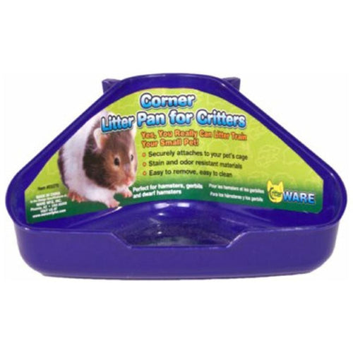 CORNER LITTER PAN FOR CRITTERS (6.5X4.5X3 INCH, ASSORTED)